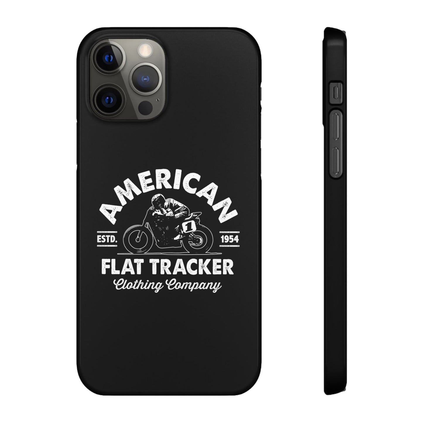 American Flat Tracker Crest Logo Black Snap Case (iPhone)