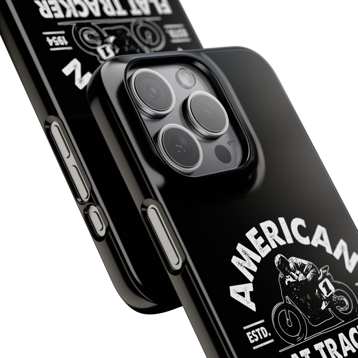 American Flat Tracker Crest Logo Black Snap Case (iPhone)