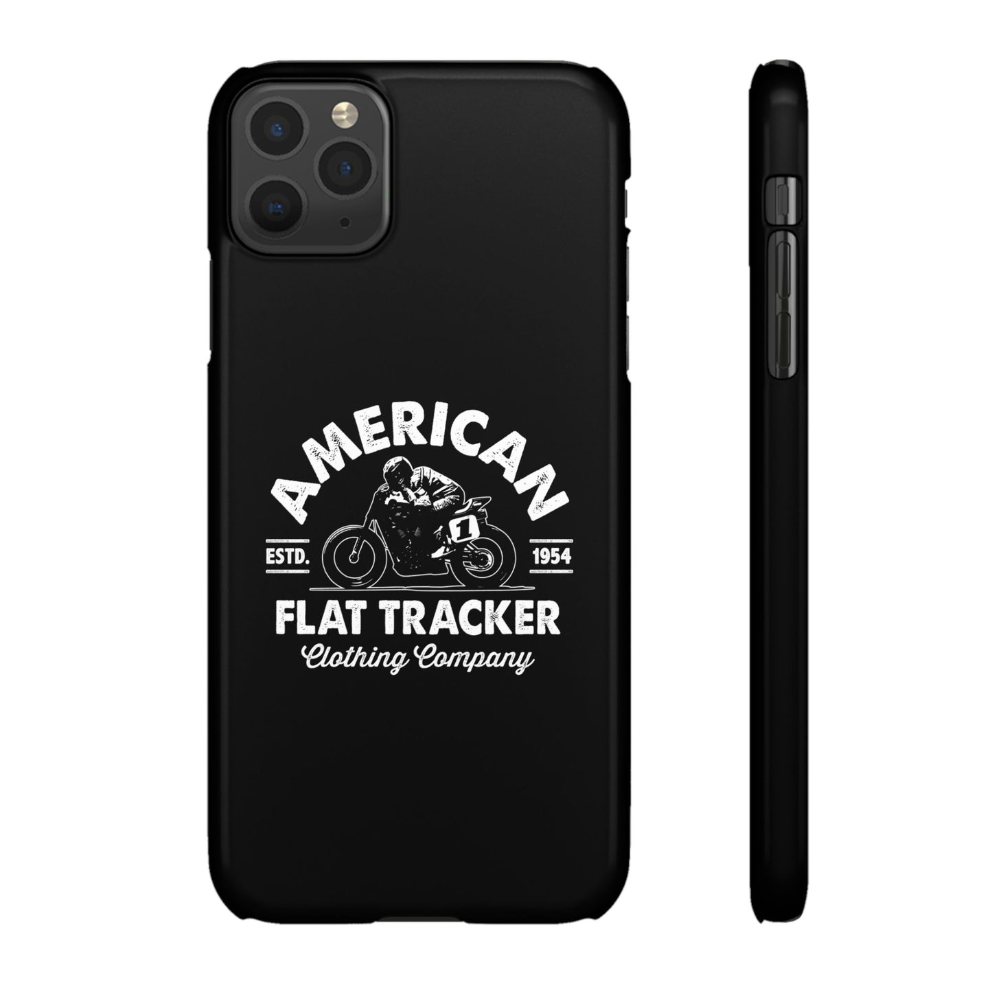 American Flat Tracker Crest Logo Black Snap Case (iPhone)