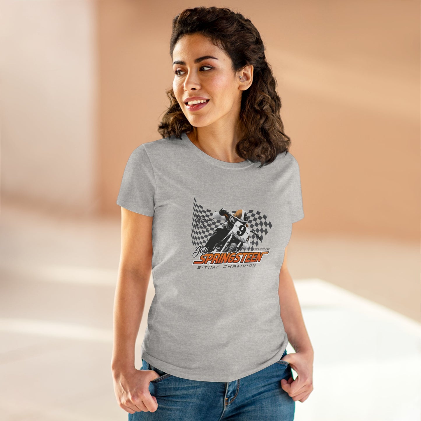 Women’s Jay Springsteen 3-Time Champion Short Sleeve T-Shirt (Various Colors)