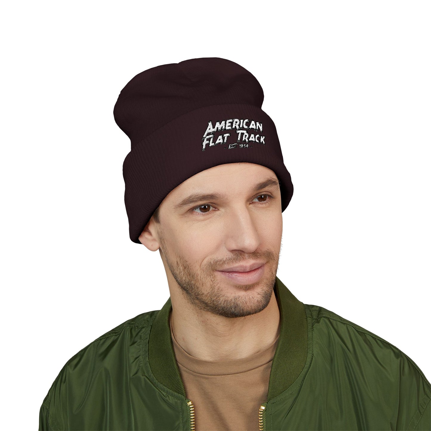 Sketchy Racer Cuffed Beanie