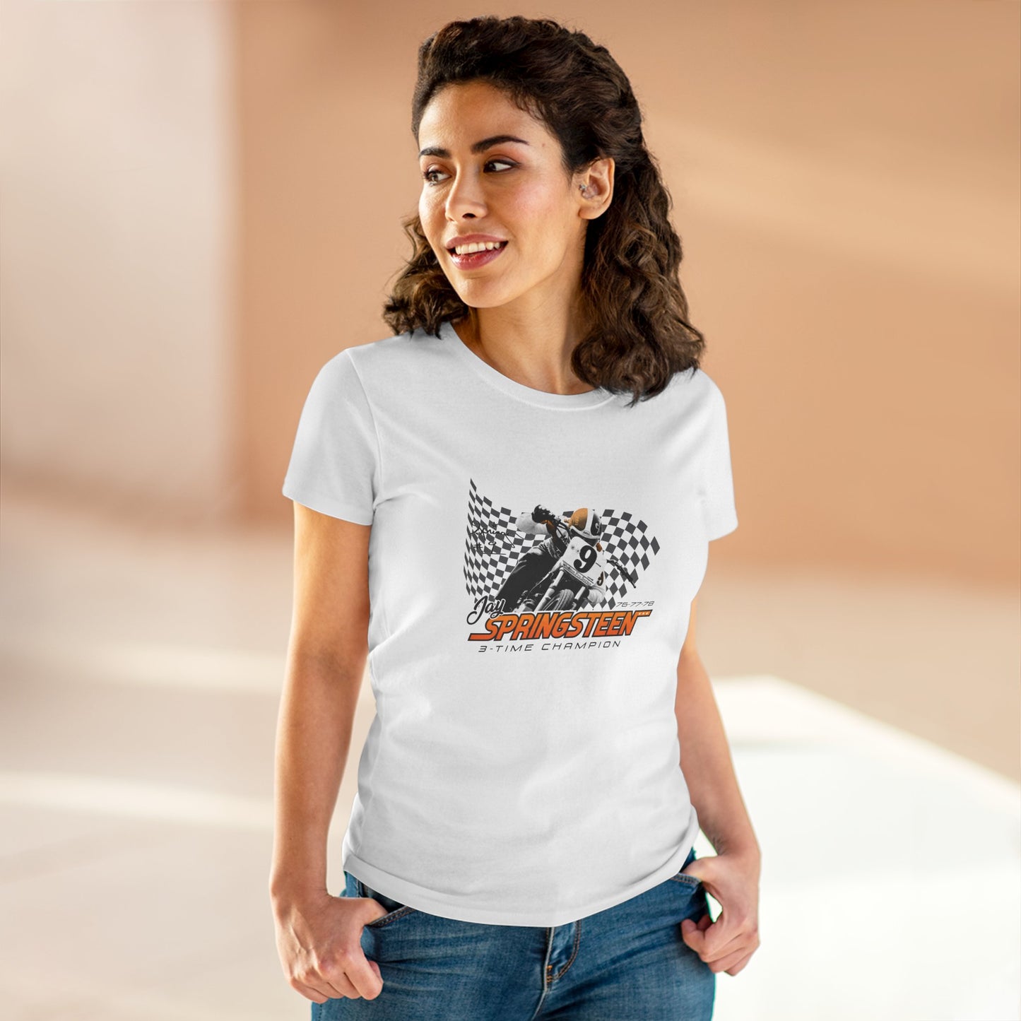 Women’s Jay Springsteen 3-Time Champion Short Sleeve T-Shirt (Various Colors)