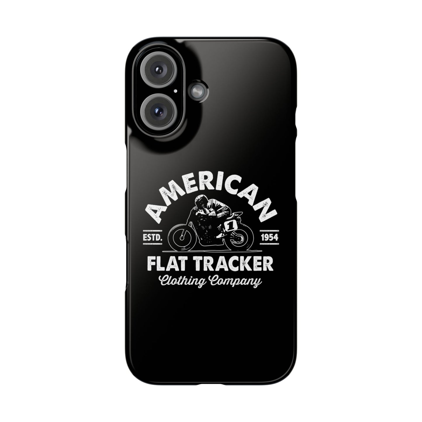 American Flat Tracker Crest Logo Black Snap Case (iPhone)