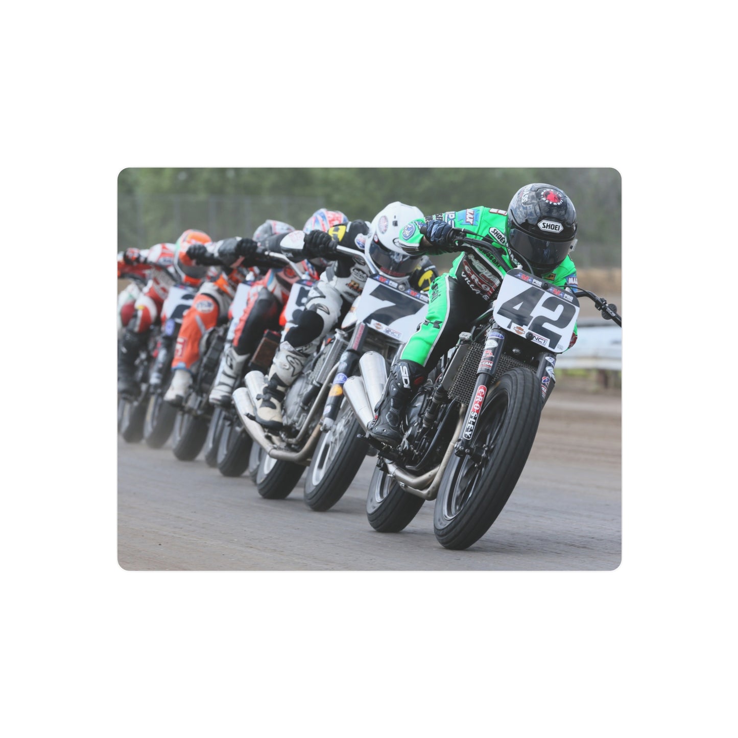 Rolling Thunder Metal Print - American Flat Track Motorcycle Art