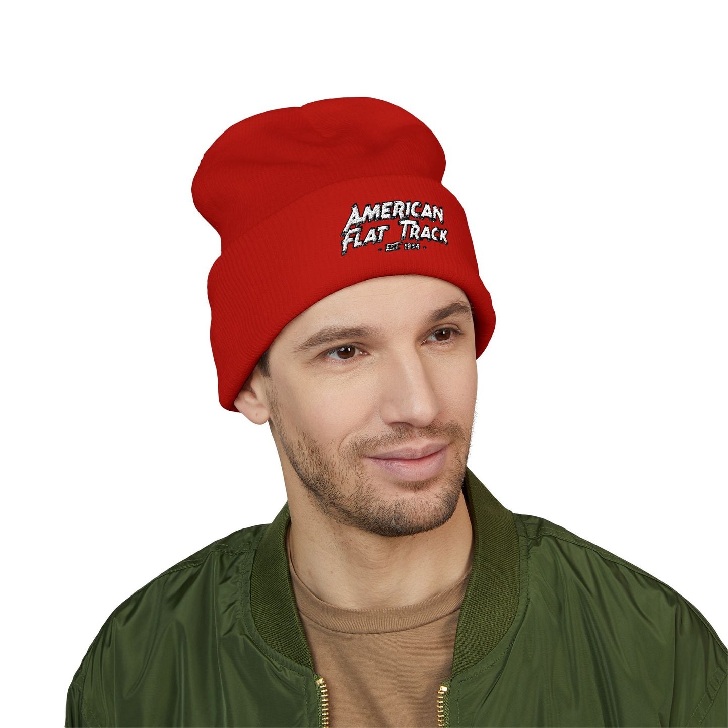 Sketchy Racer Cuffed Beanie