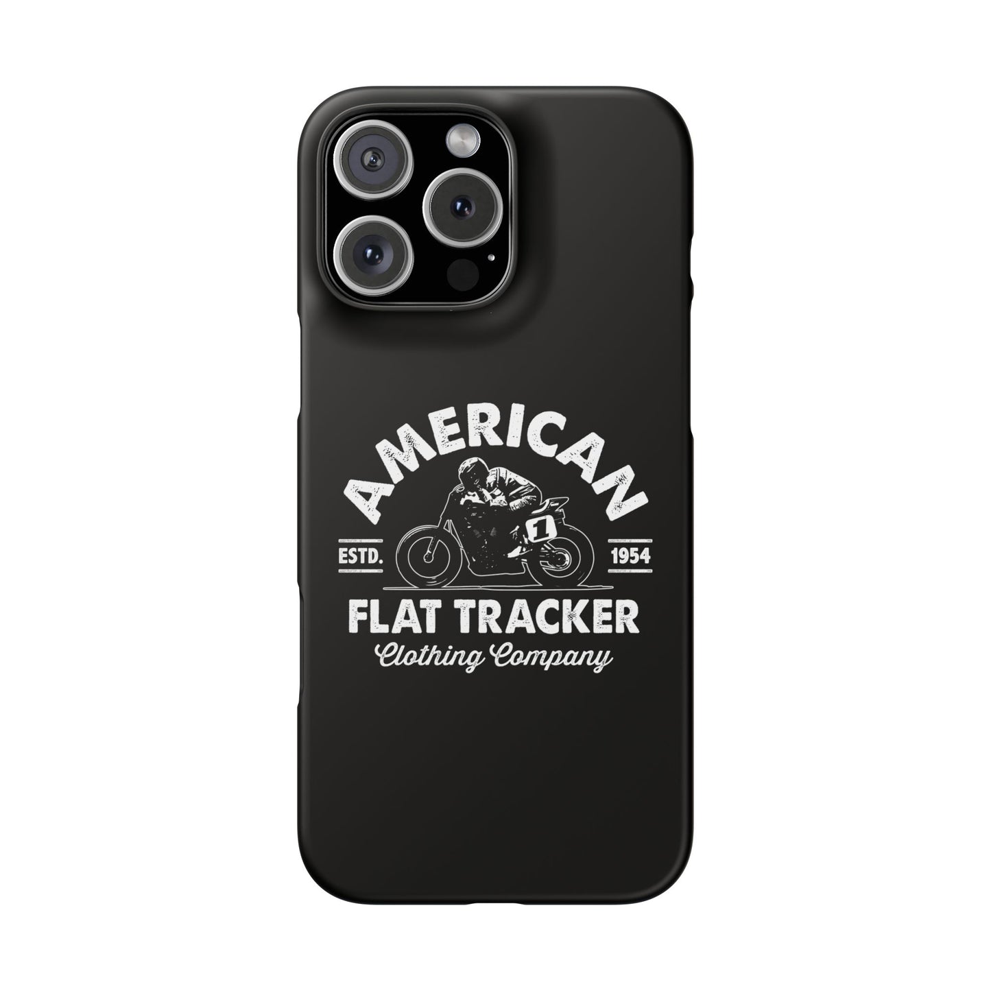 American Flat Tracker Crest Logo Black Snap Case (iPhone)