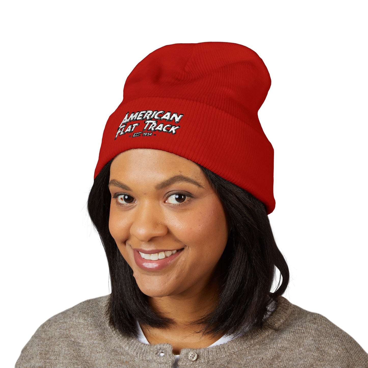 Sketchy Racer Cuffed Beanie