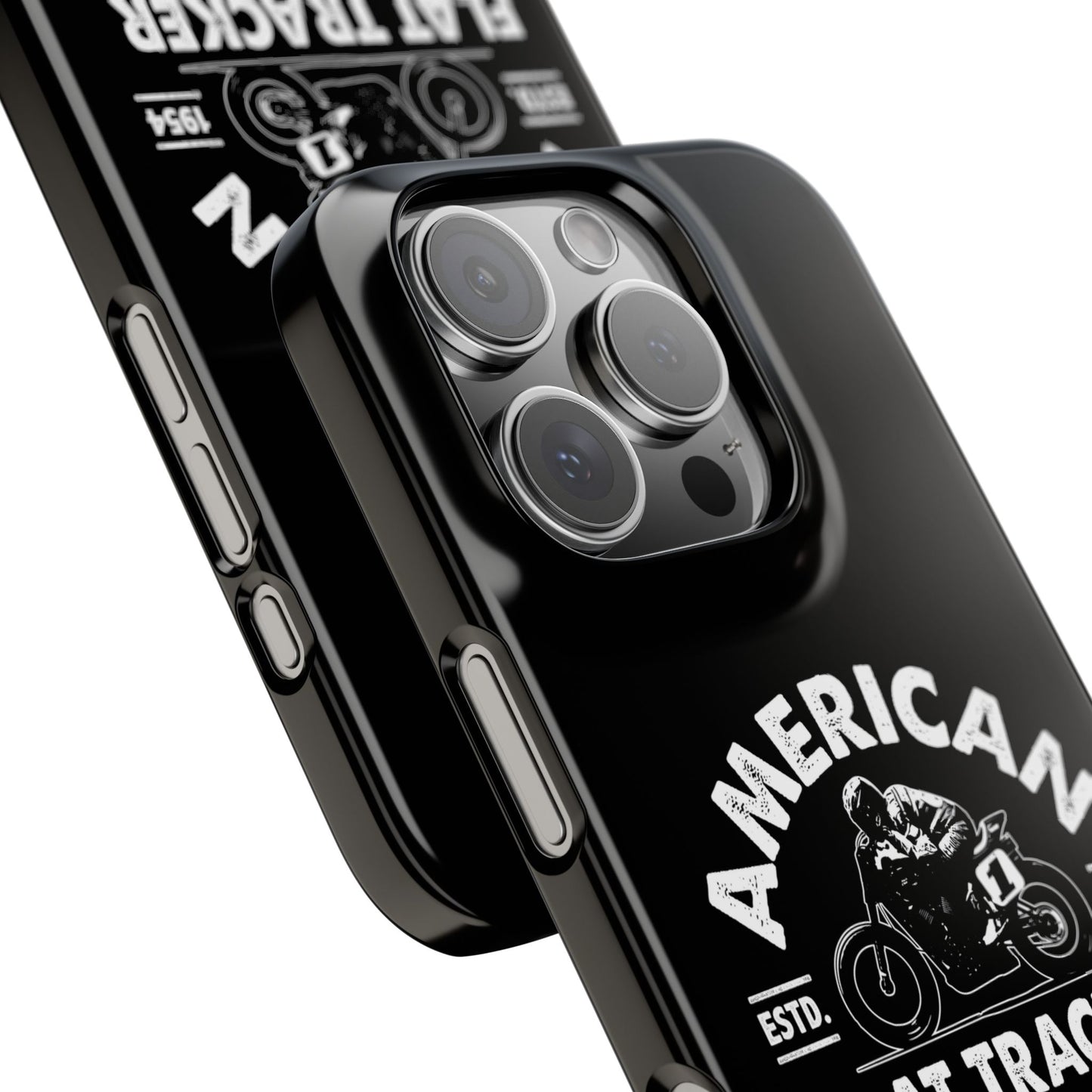 American Flat Tracker Crest Logo Black Snap Case (iPhone)