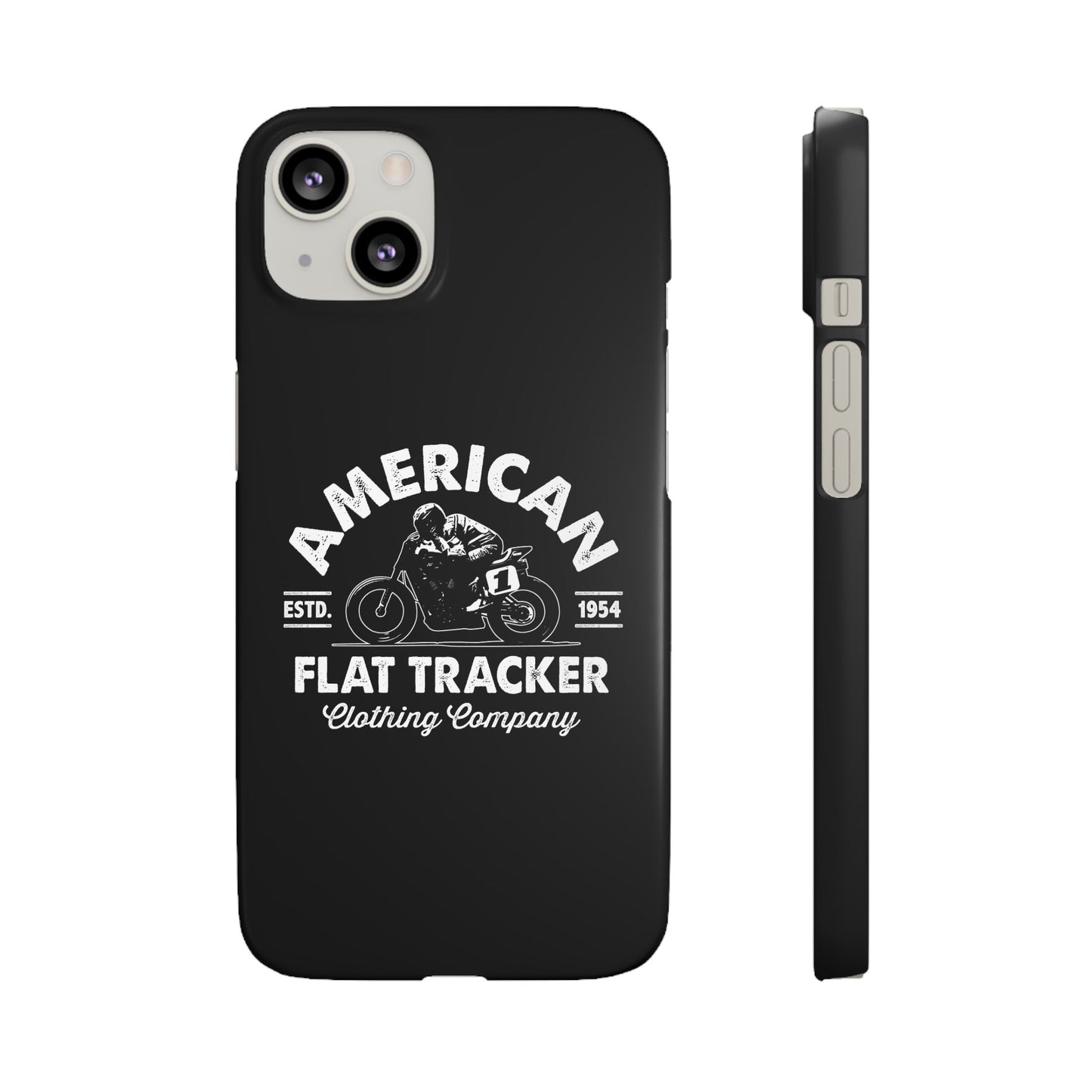 American Flat Tracker Crest Logo Black Snap Case (iPhone)