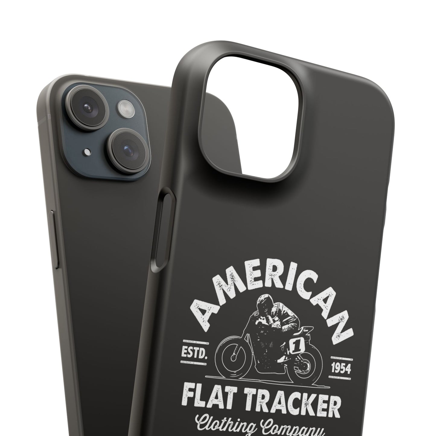 American Flat Tracker Crest Logo Black Snap Case (iPhone)