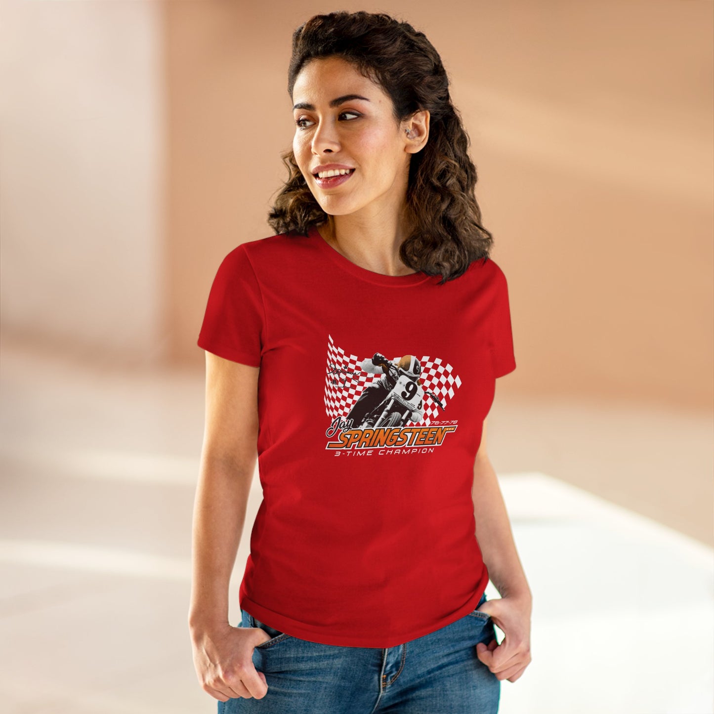 Women’s Jay Springsteen 3-Time Champion Short Sleeve T-Shirt (Various Colors)