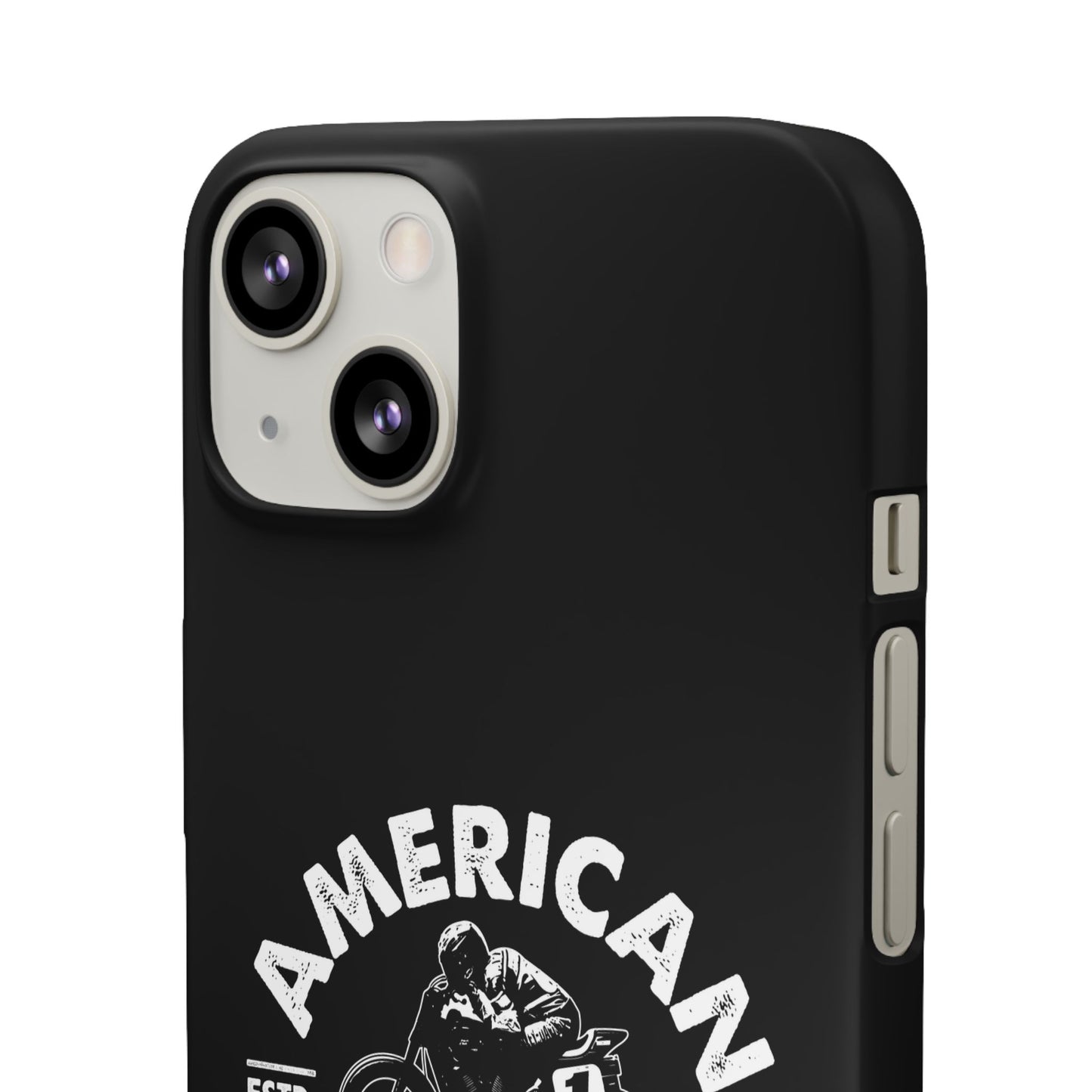 American Flat Tracker Crest Logo Black Snap Case (iPhone)