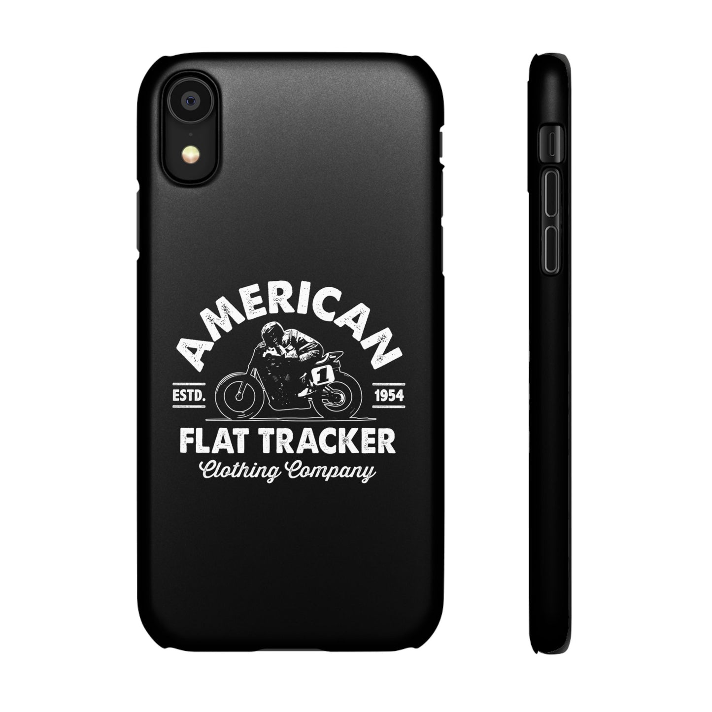 American Flat Tracker Crest Logo Black Snap Case (iPhone)