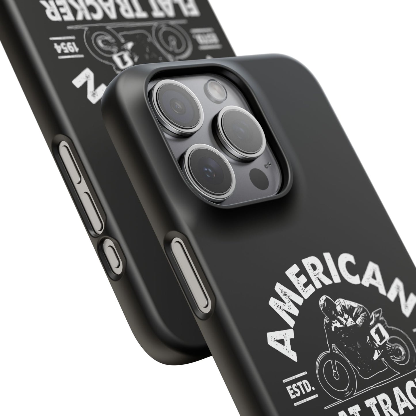 American Flat Tracker Crest Logo Black Snap Case (iPhone)