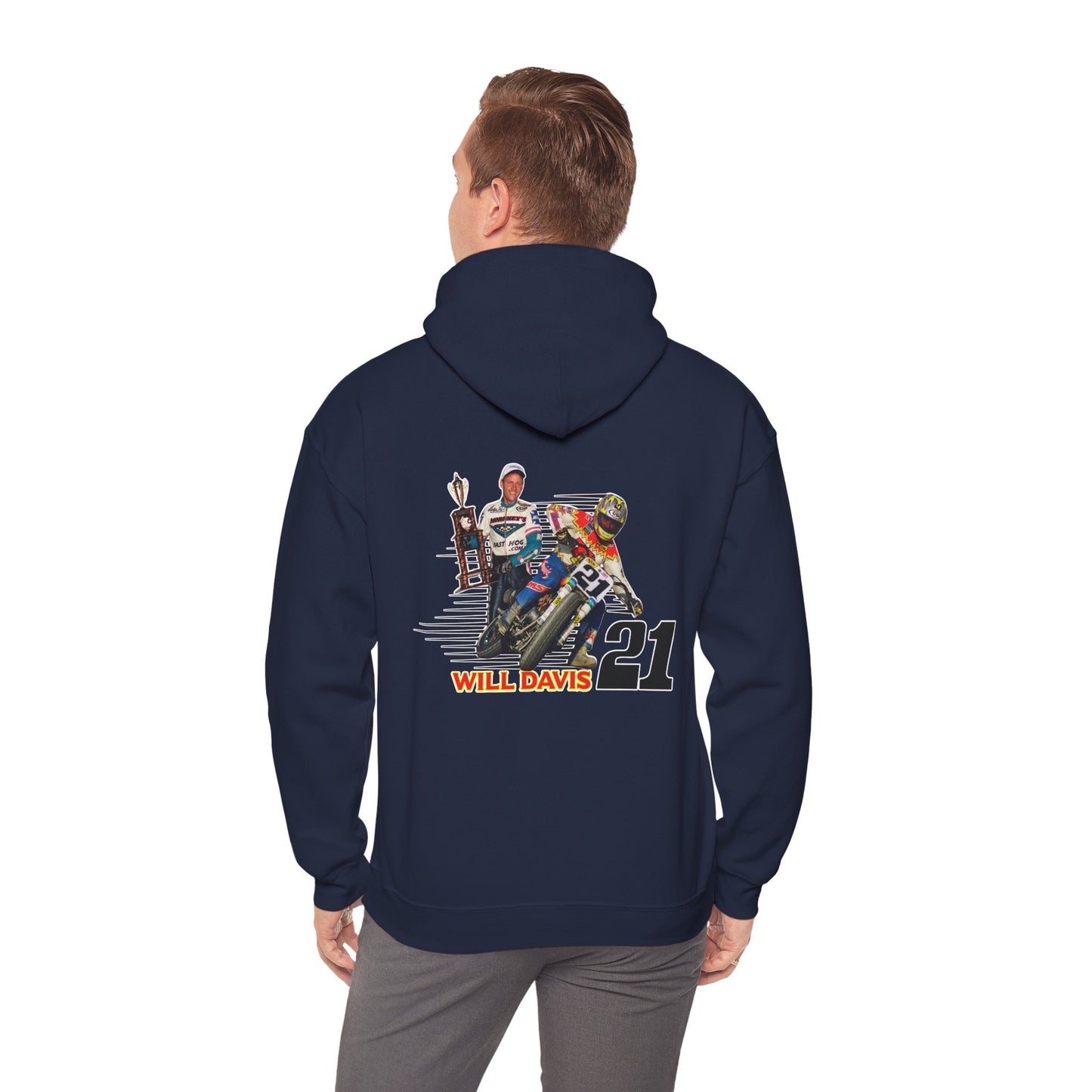Will Davis Flat Track Legend Pullover Hoodie (Various Colors)