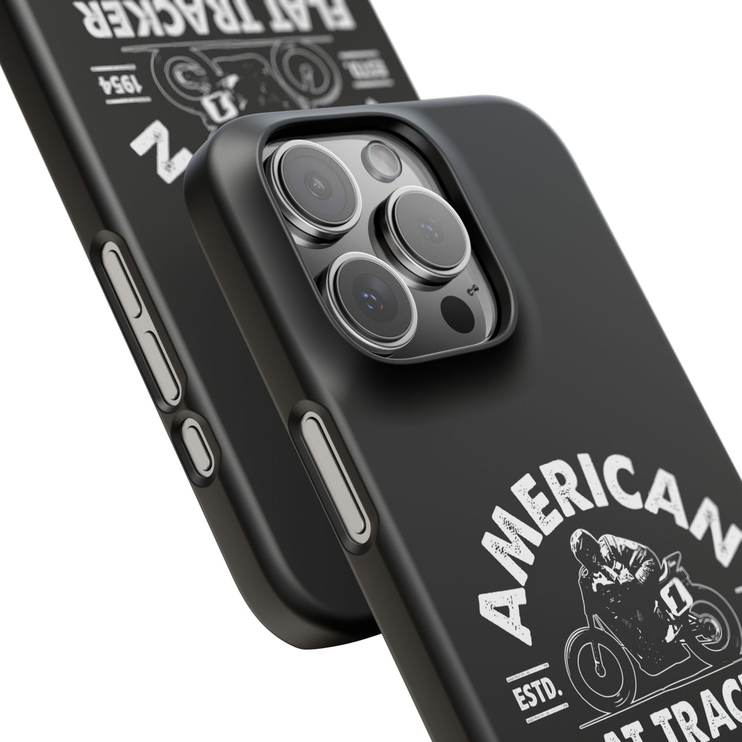 American Flat Tracker Crest Logo Black Snap Case (iPhone)