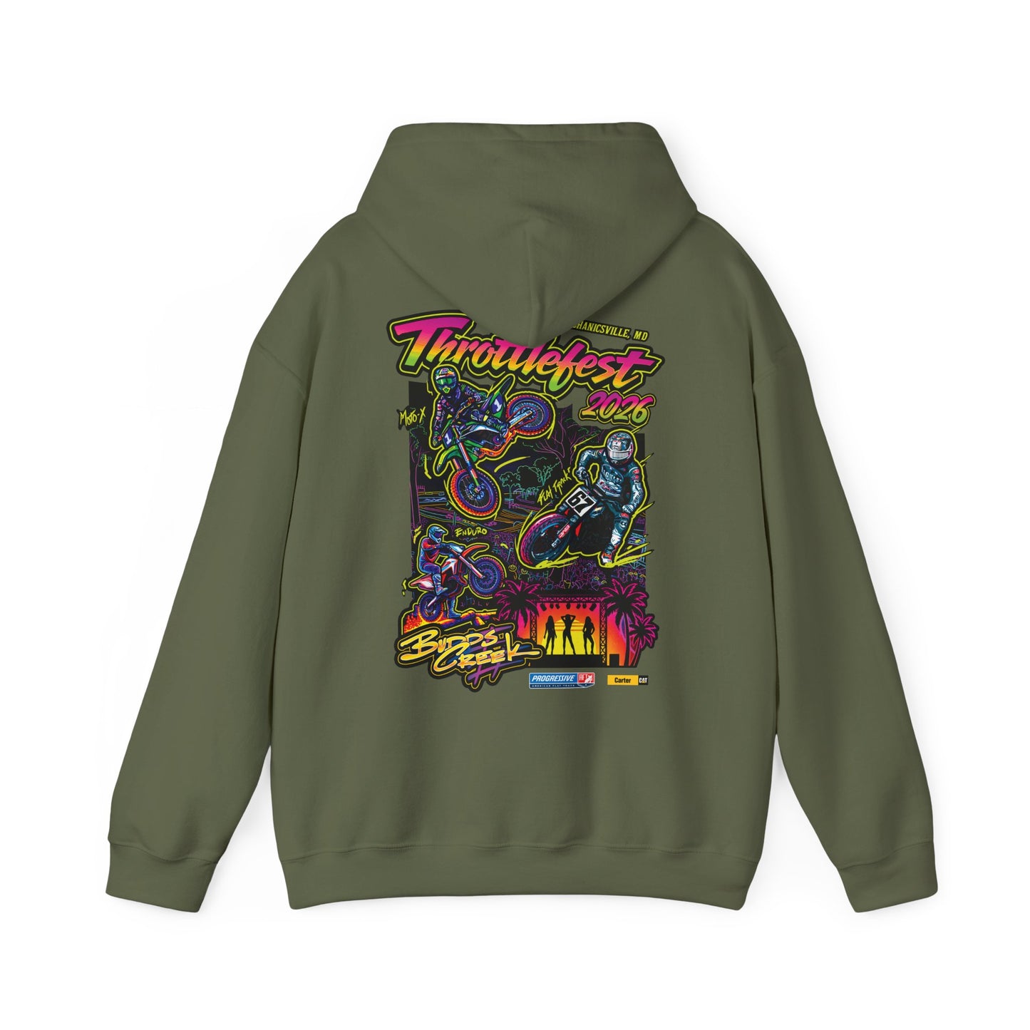 2026 ThrottleFest Budds Creek Pullover Hoodie (Various Colors) Ver 1