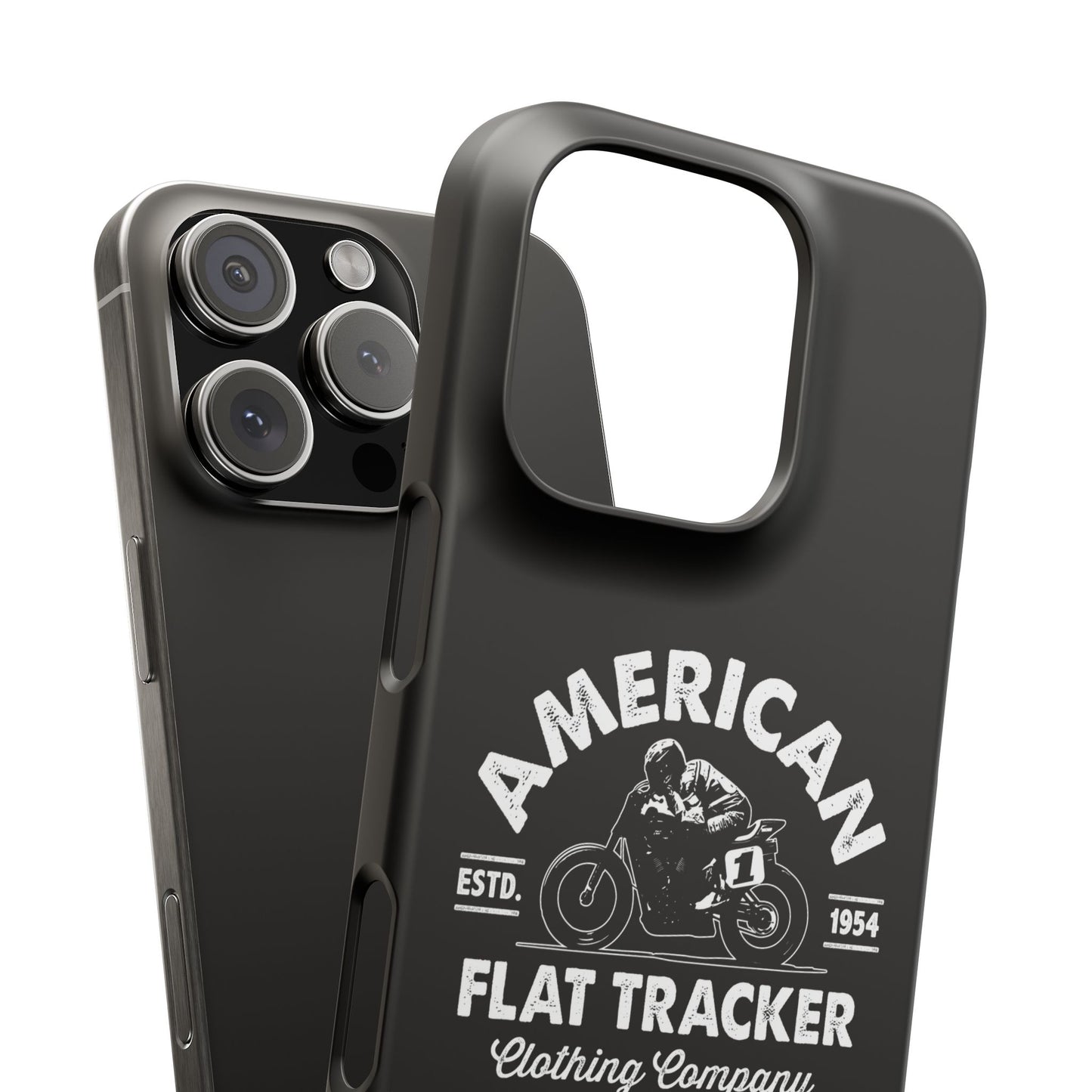 American Flat Tracker Crest Logo Black Snap Case (iPhone)