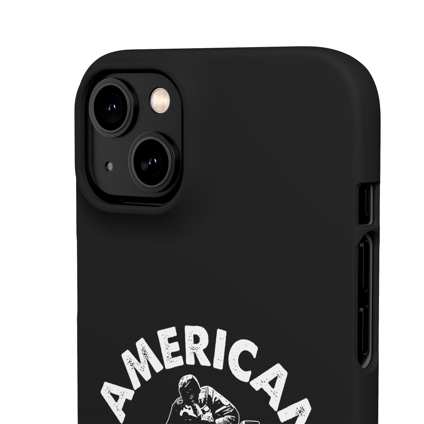 American Flat Tracker Crest Logo Black Snap Case (iPhone)