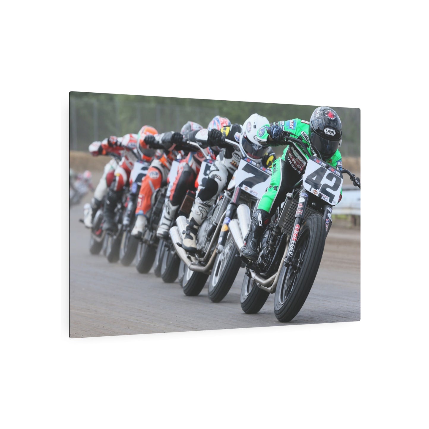 Rolling Thunder Metal Print - American Flat Track Motorcycle Art