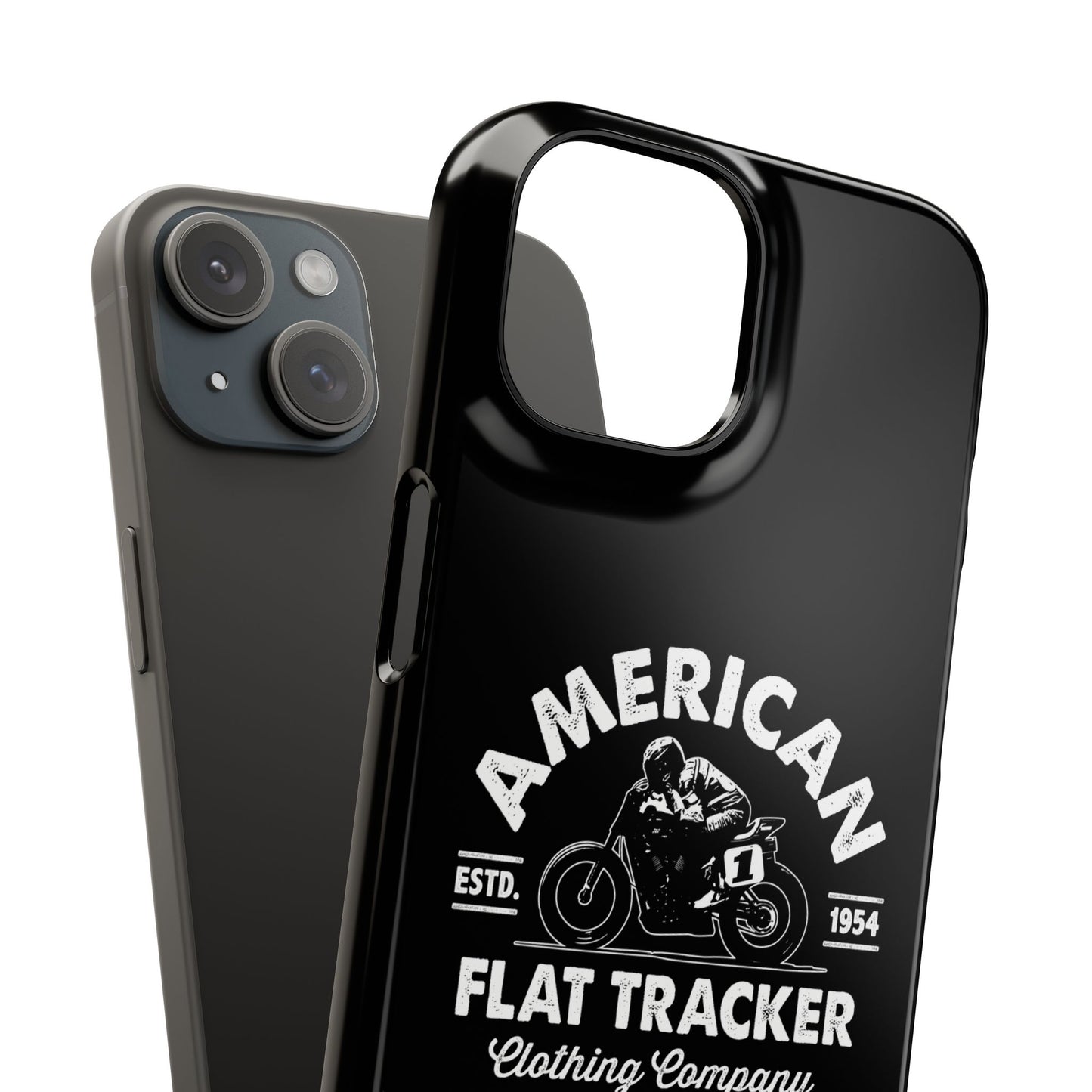 American Flat Tracker Crest Logo Black Snap Case (iPhone)