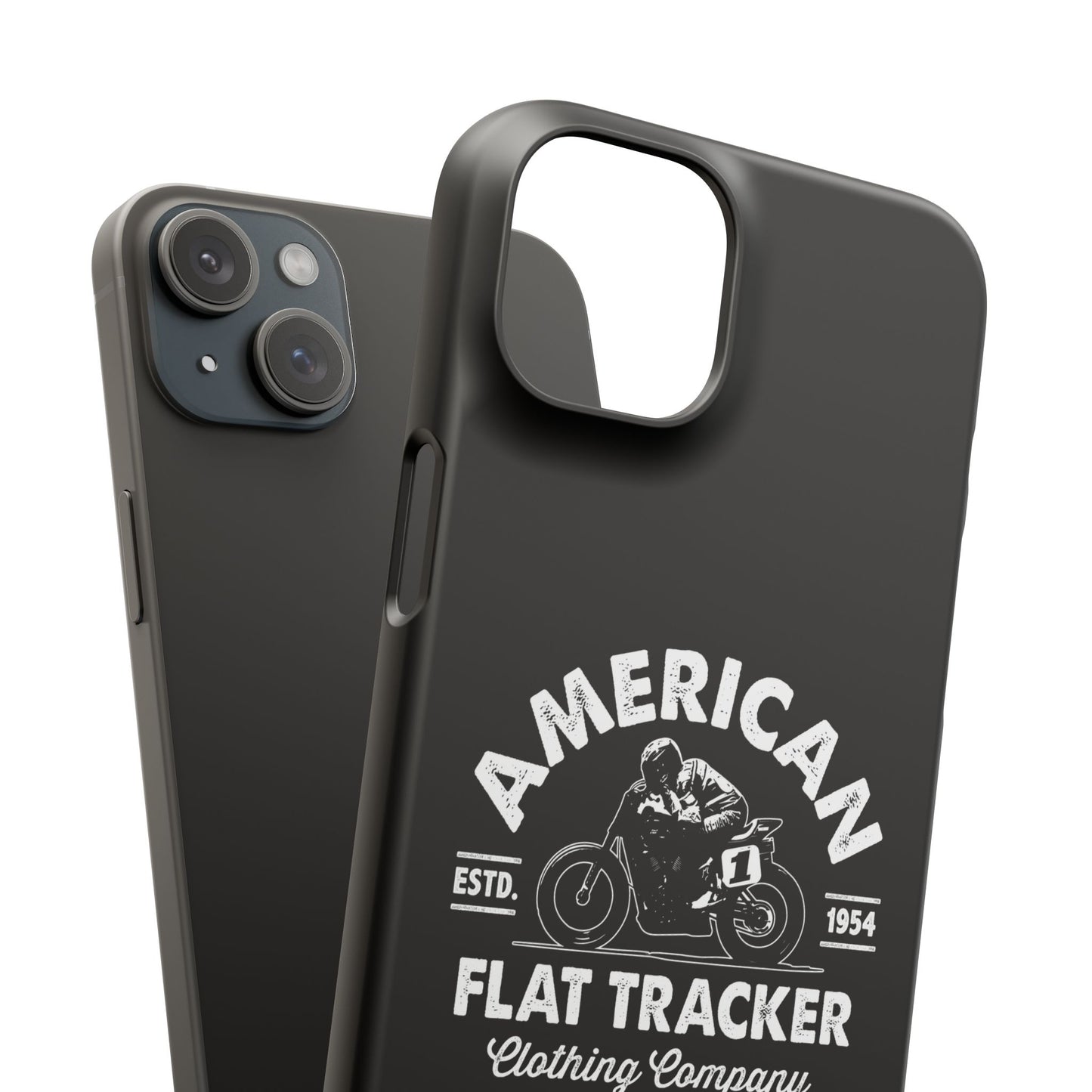 American Flat Tracker Crest Logo Black Snap Case (iPhone)